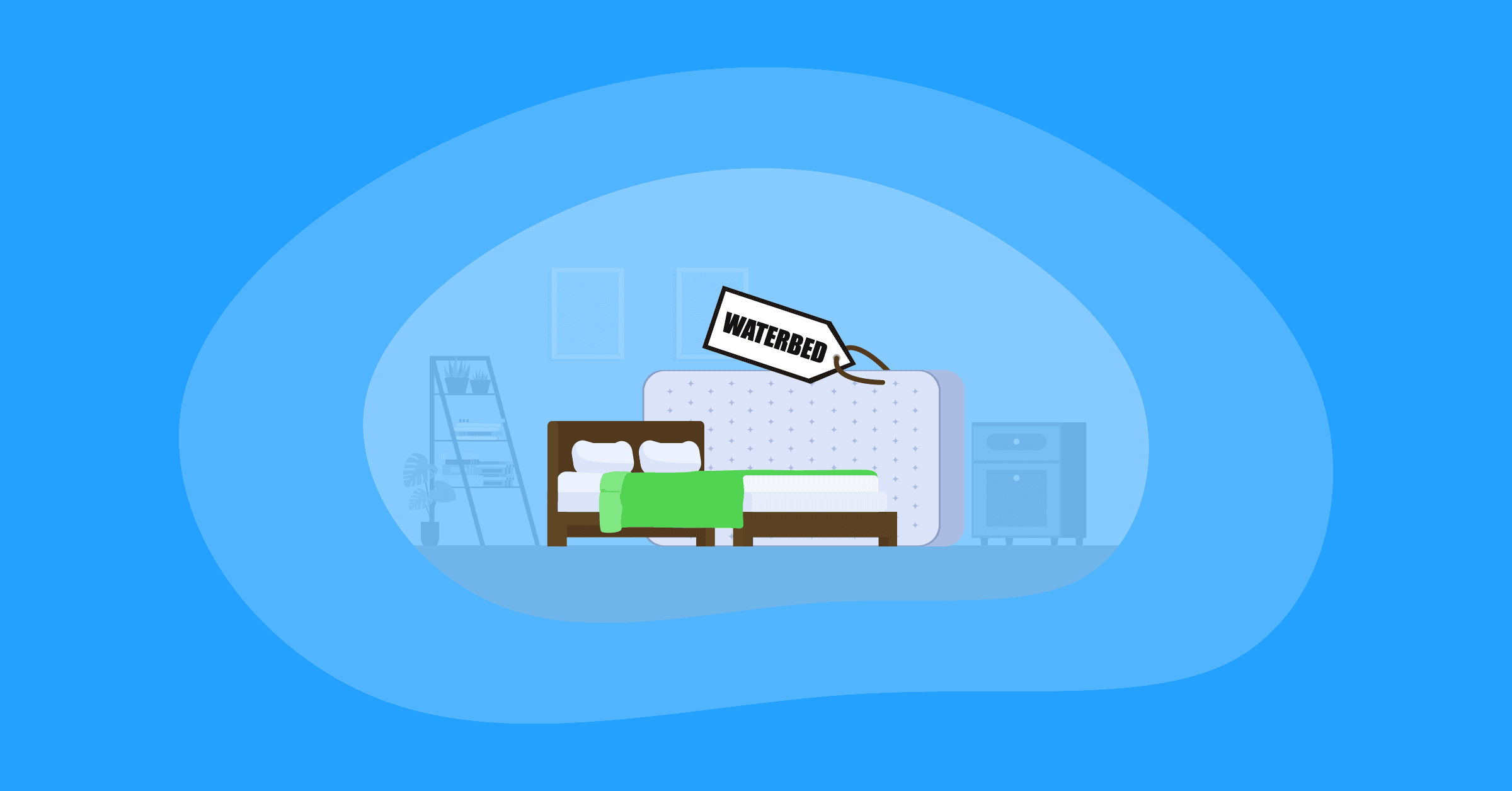 Illustration of waterbed mattresses