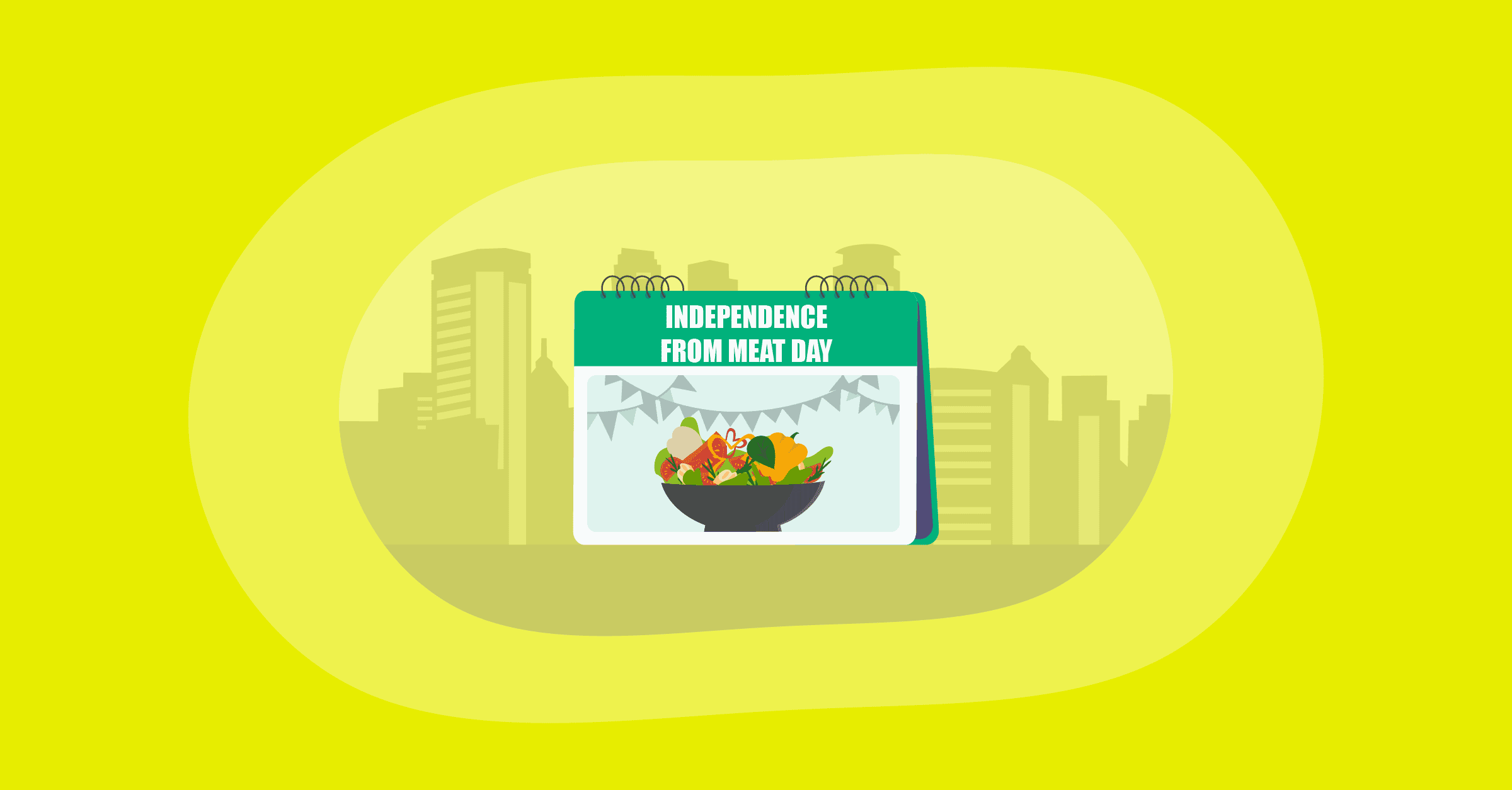 Illustration of Independence From Meat Day