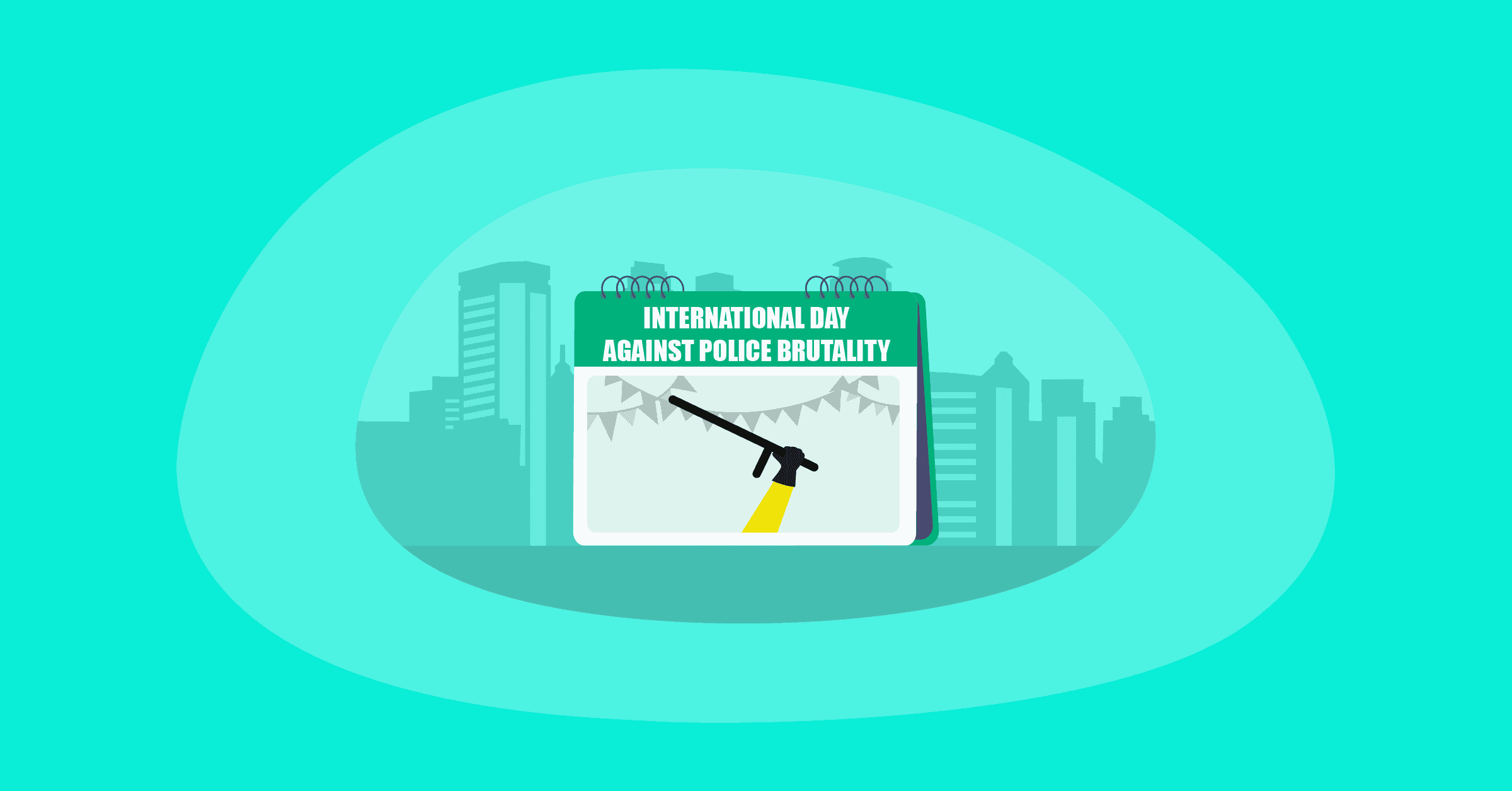 Illustration of International Day Against Police Brutality