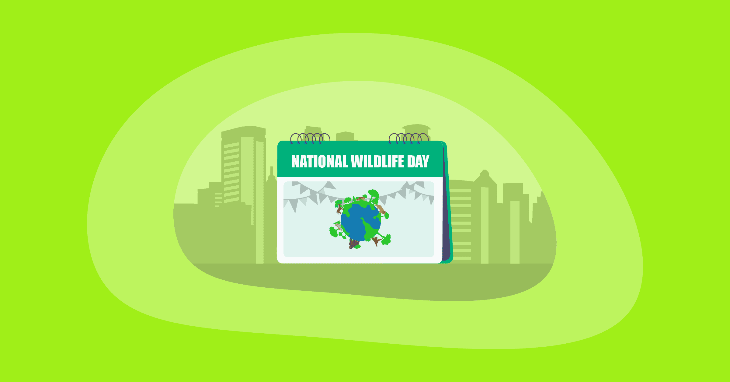 Illustration of National Wildlife Day
