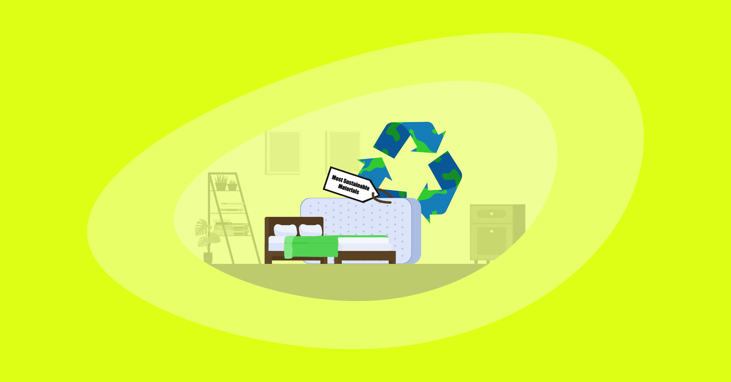 Illustration of the Most Sustainable Mattress Materials