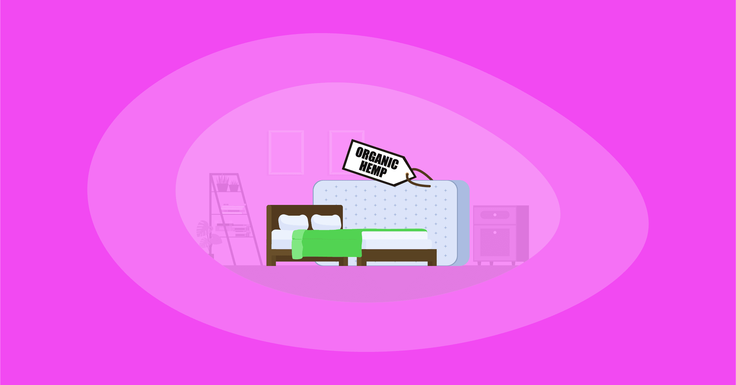 Illustration of organic hemp mattresses