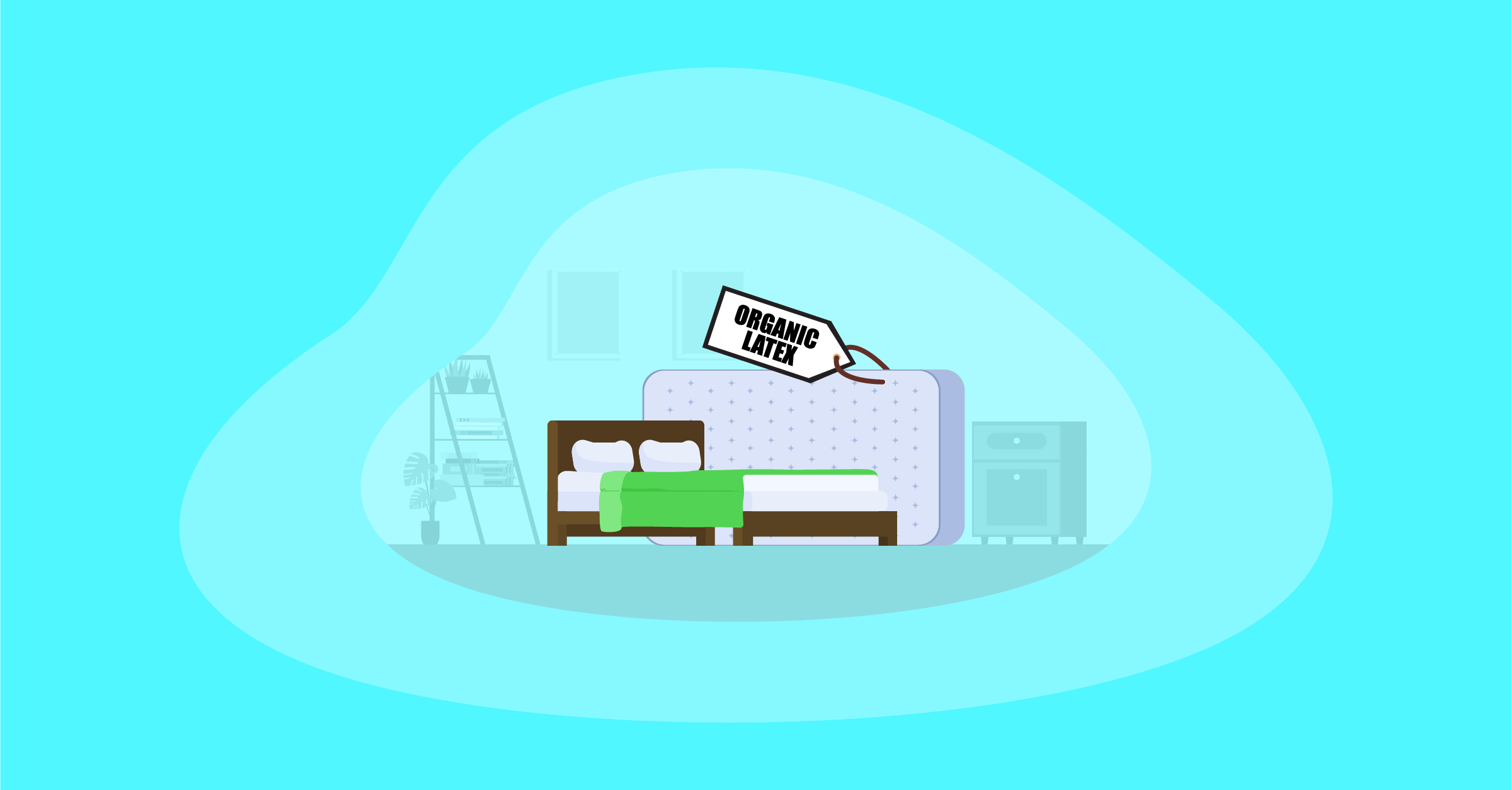 Illustration of organic latex mattresses