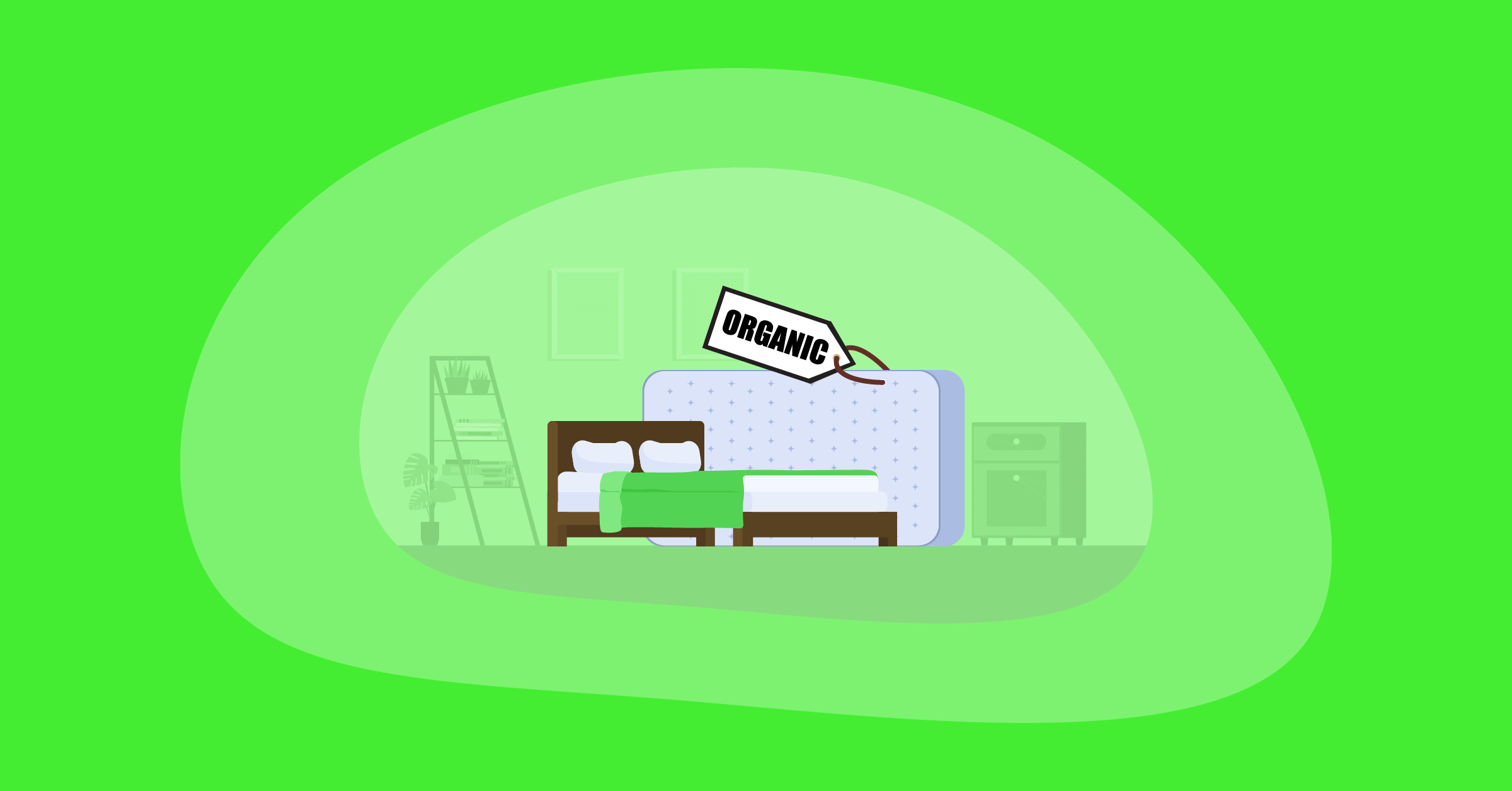 Illustration of organic mattresses