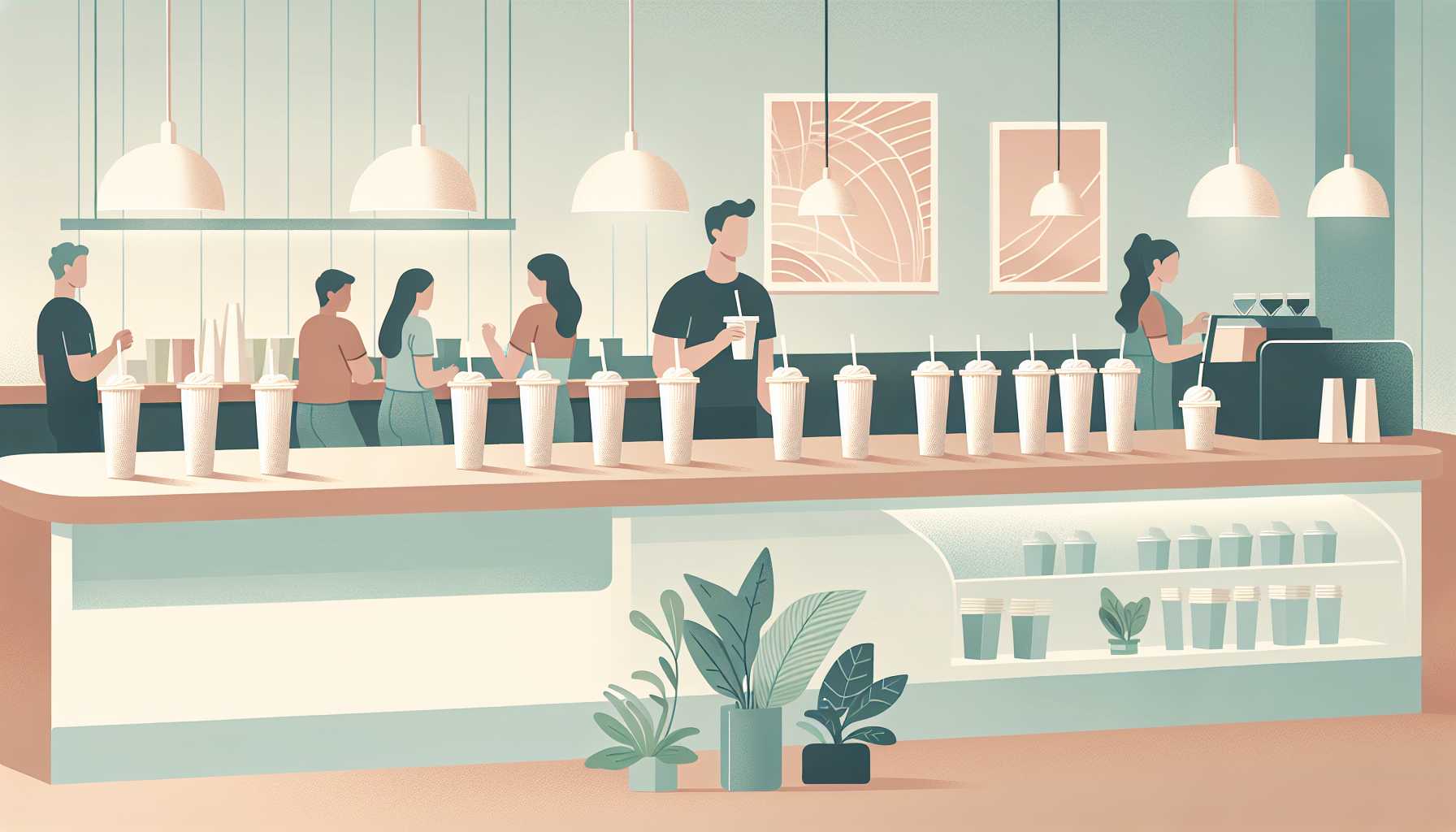 Illustration of a coffee shop