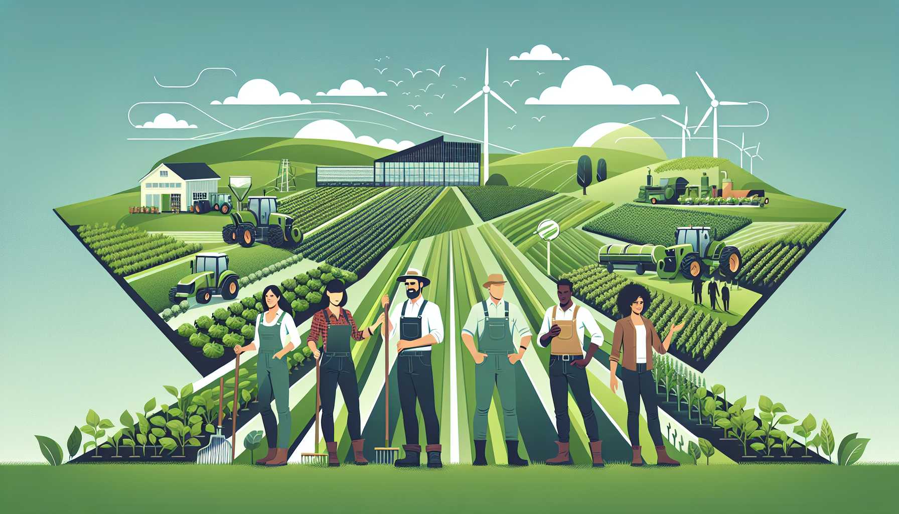 Illustration of farmers collaborating