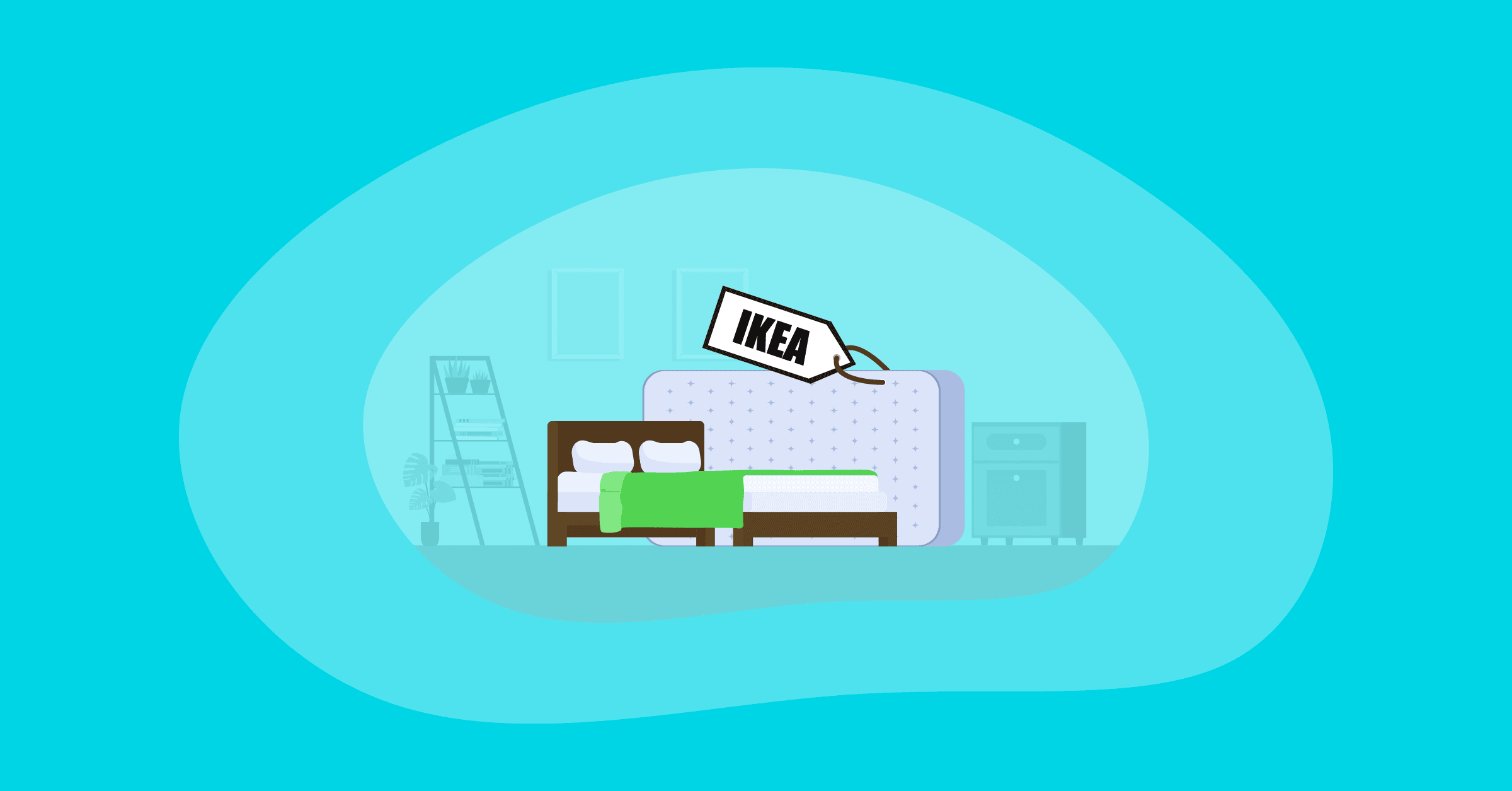 Illustration of Ikea mattresses