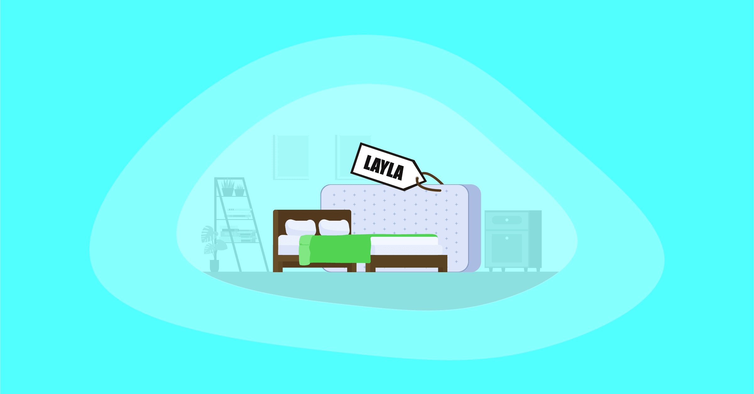 Illustration on Layla mattresses