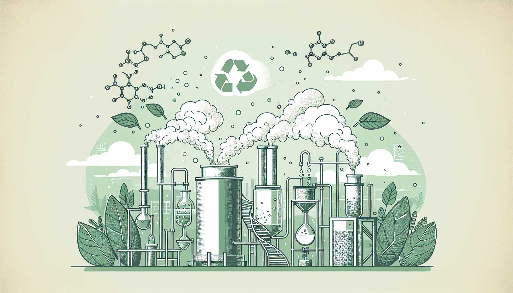 Illustration of recycling process