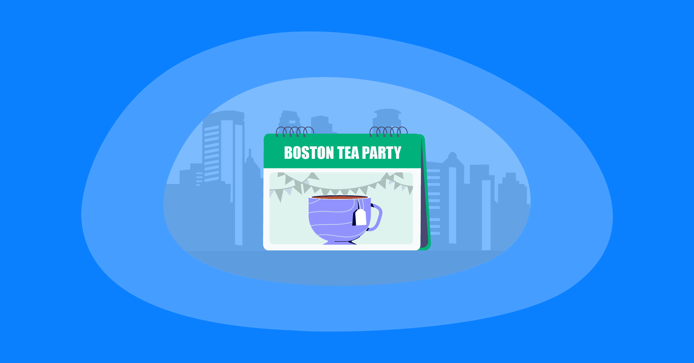 Illustration of Boston Tea Party