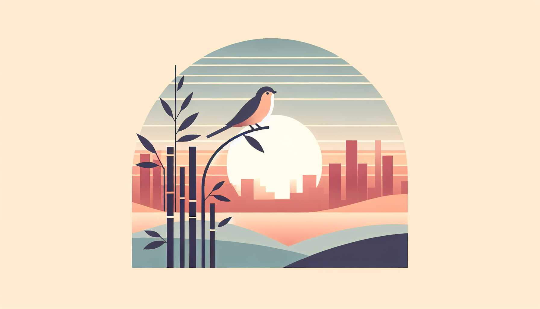 Illustration of a bird perched