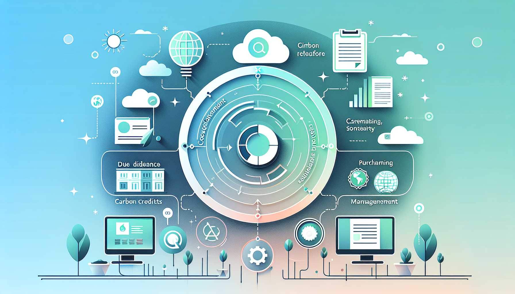 Illustration of a digital platform