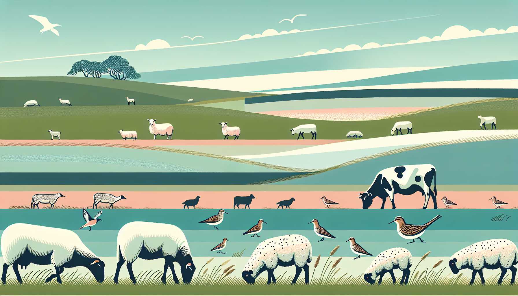 Illustration of a peaceful landscape