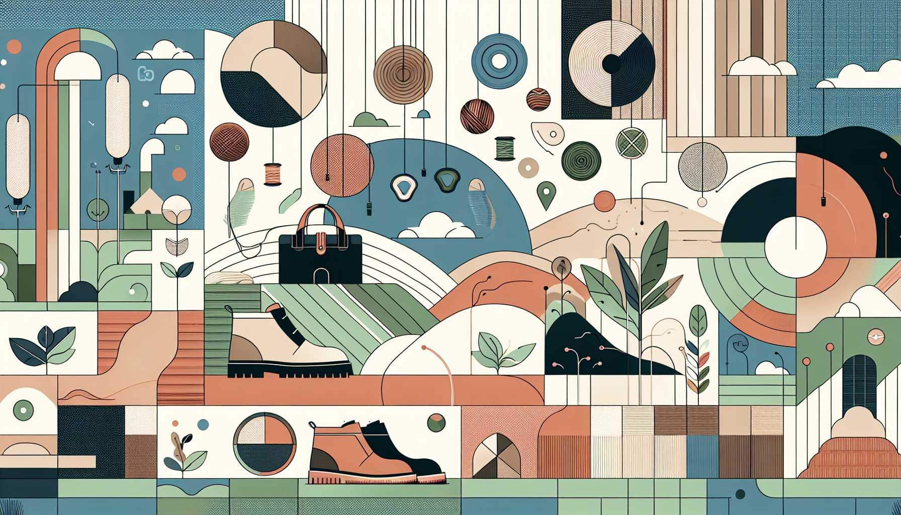 Illustration of sustainable leather products