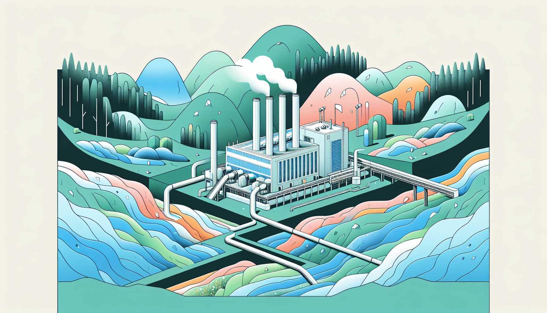 Illustration of carbon capture technology