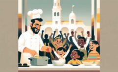 Restaurant Owner Feeds 5,000 Children Daily After Pope’s Crucifix Survives Fire