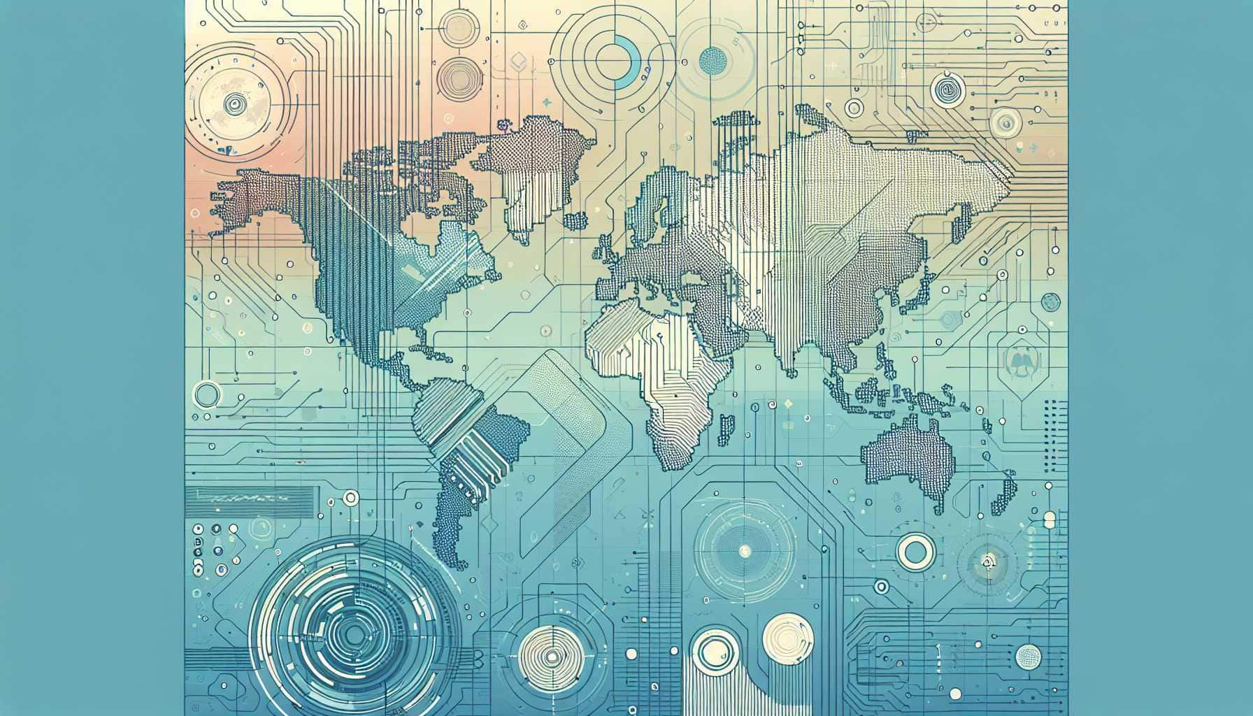 Illustration of a world map