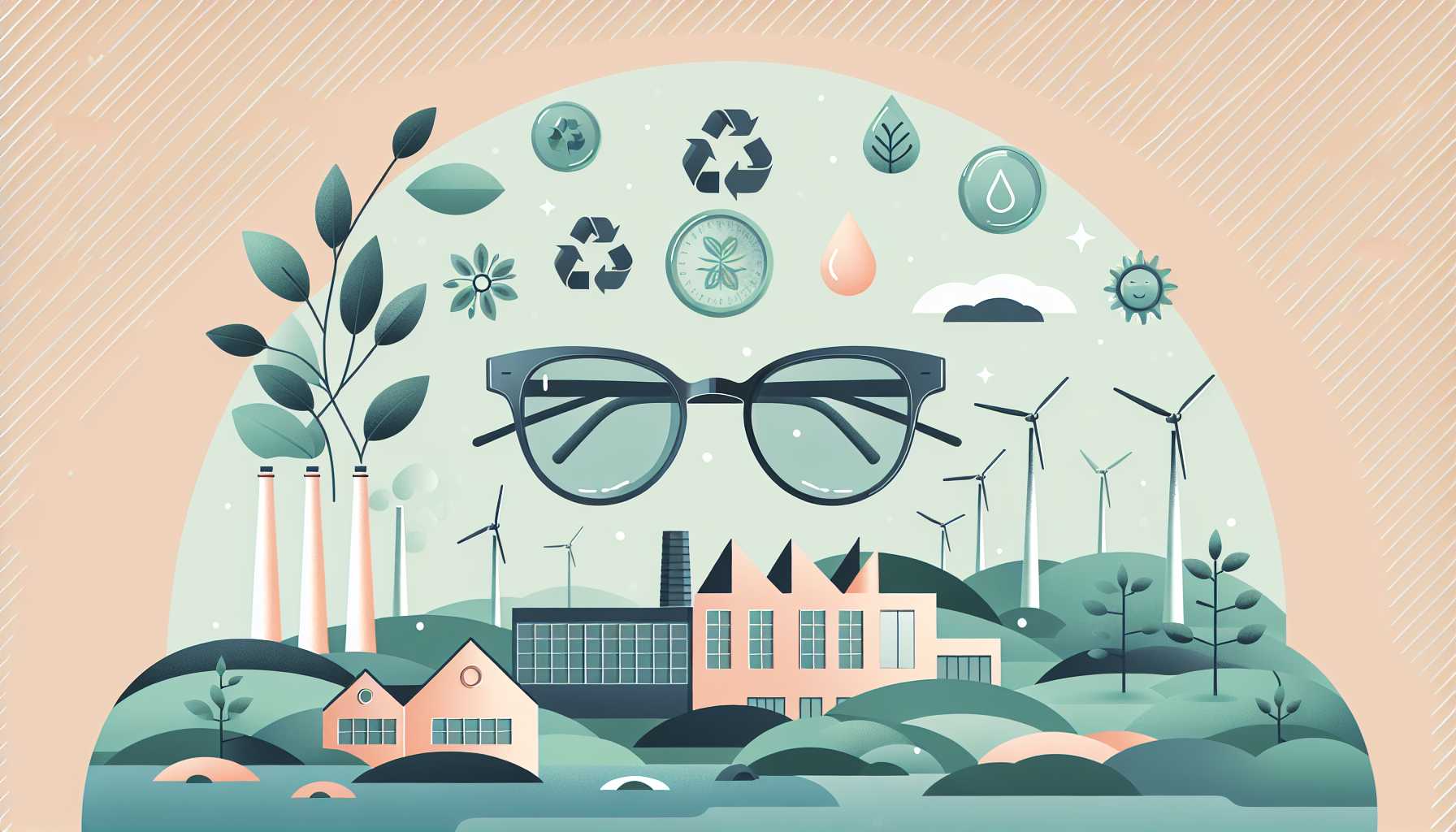 Illustration of stylish eco-friendly eyewear