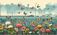 Roadside Flowers Create Urban Butterfly Havens in Singapore