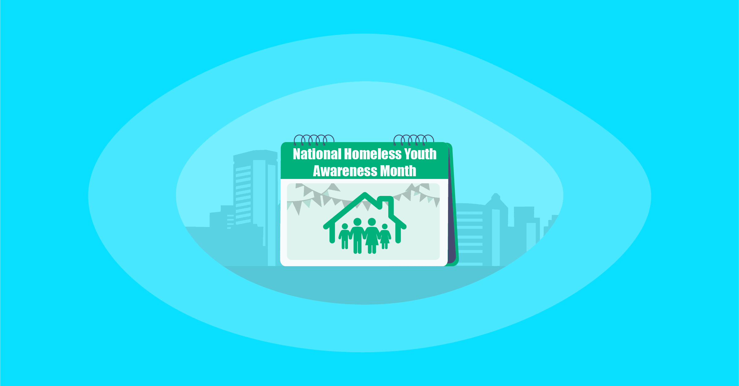 Illustration of National Homeless Youth Awareness Month