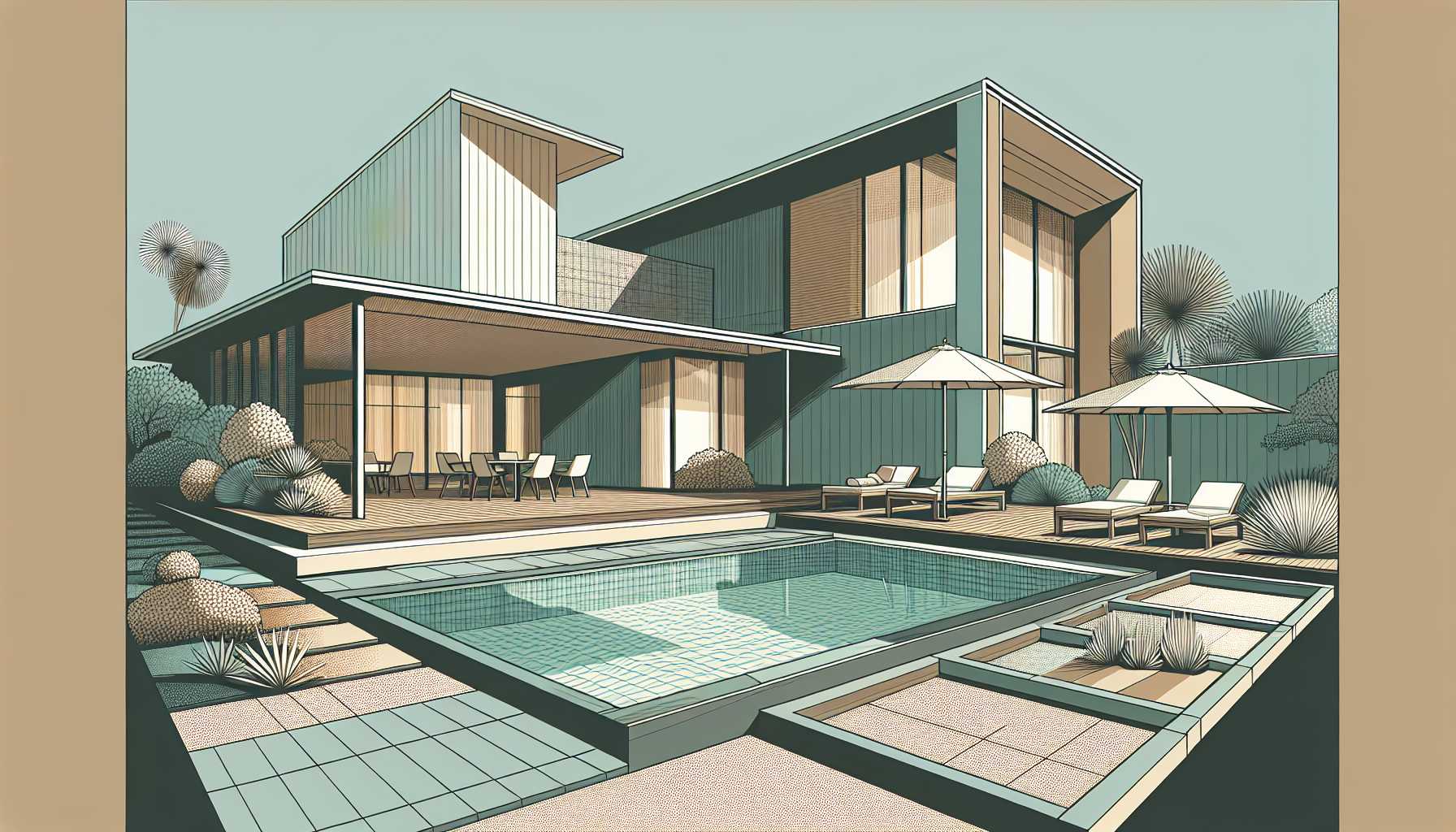 Illustration of a modern house