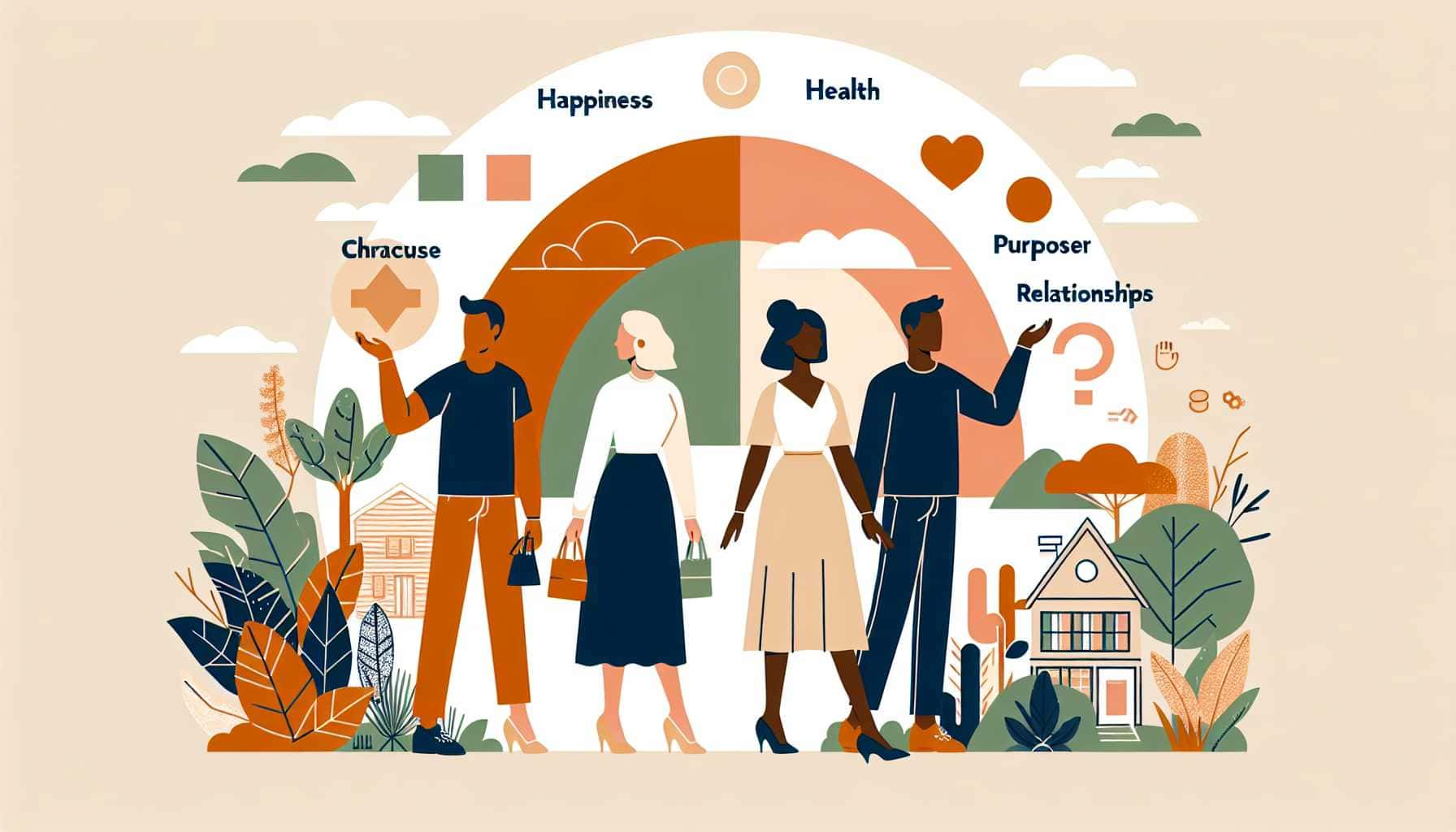 Illustration of diverse groups flourishing