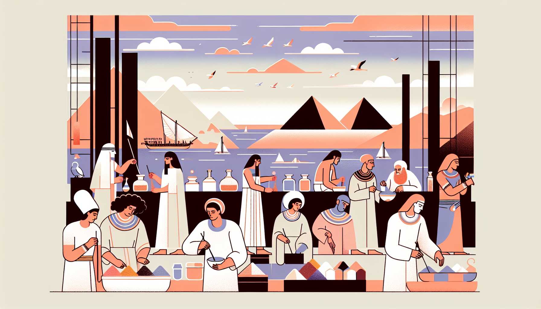 Illustration of ancient Egyptian artisans