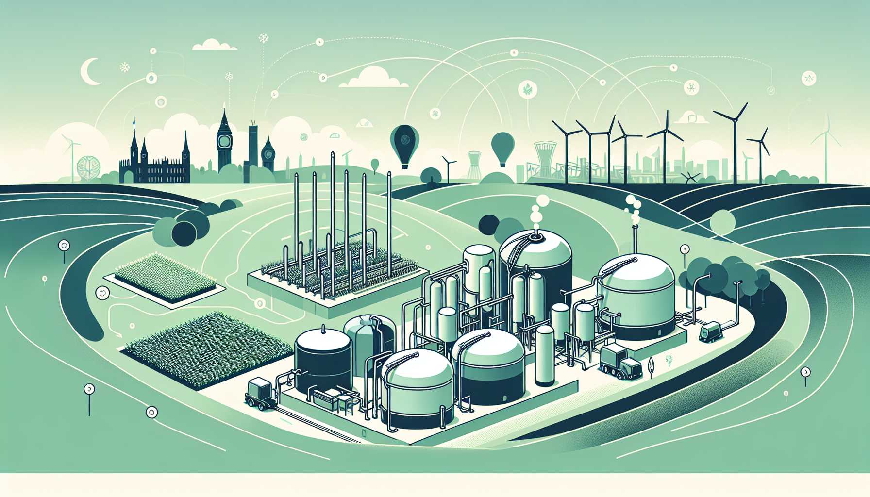 Illustration of biochar systems in harmony