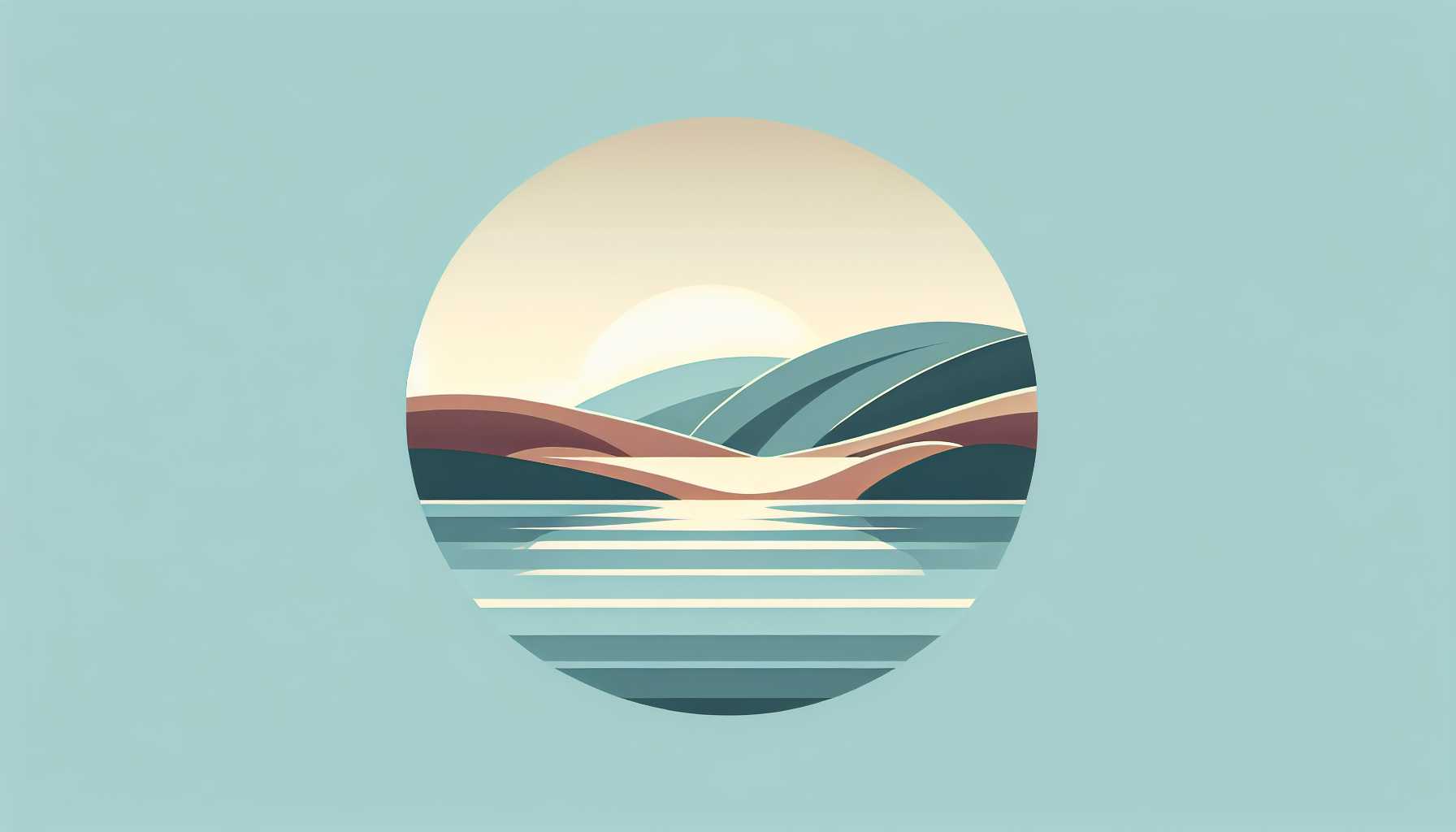 Illustration of serene coastal landscape
