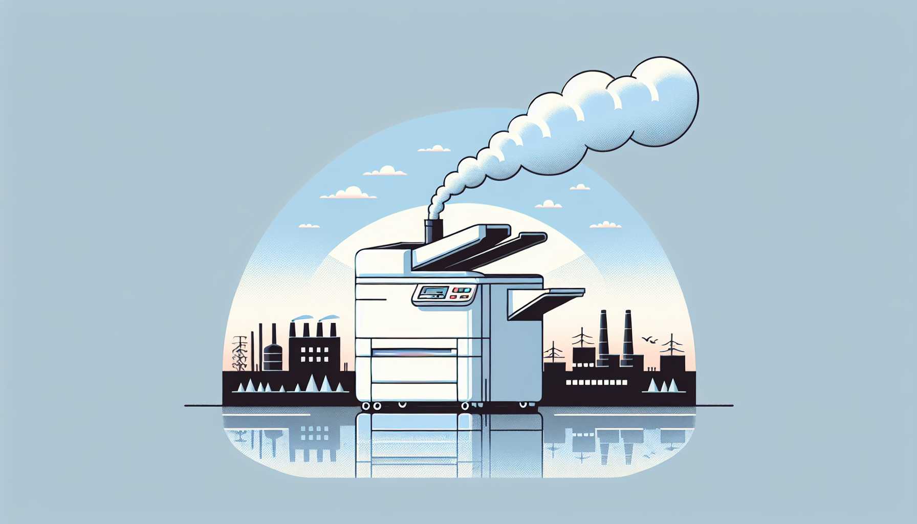 Illustration of a carbon capture unit
