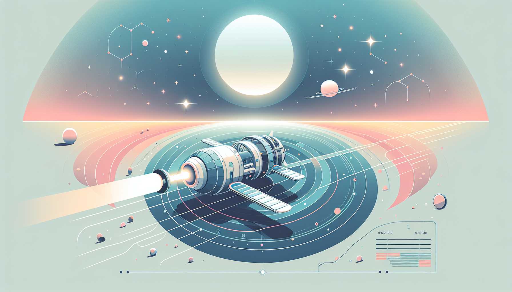 Illustration of a futuristic spacecraft