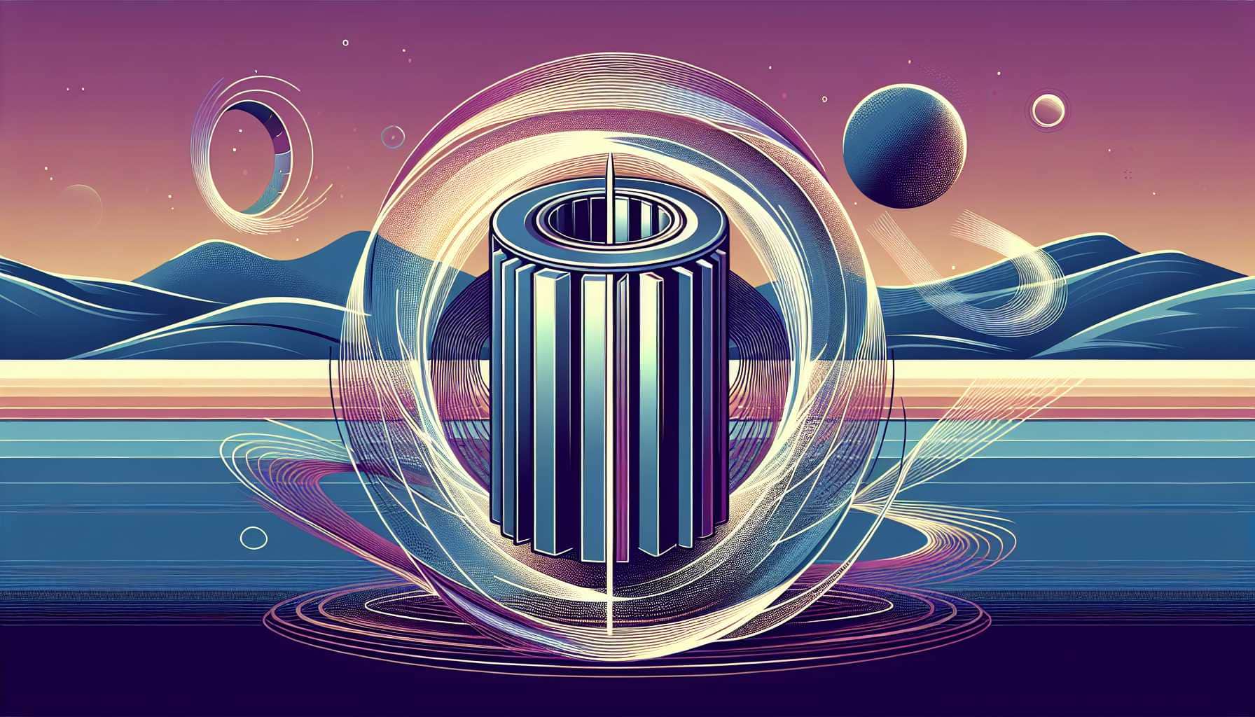 Illustration of a futuristic energy device