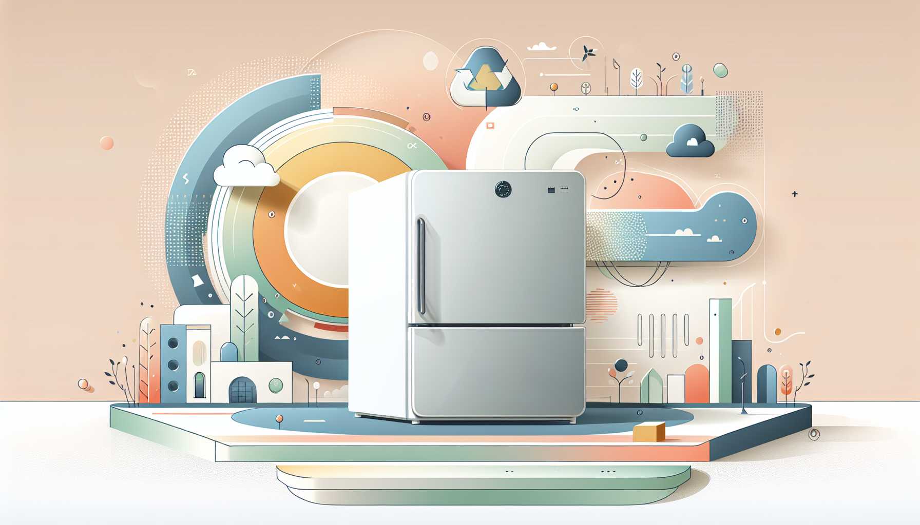 Illustration of innovative machine converting air