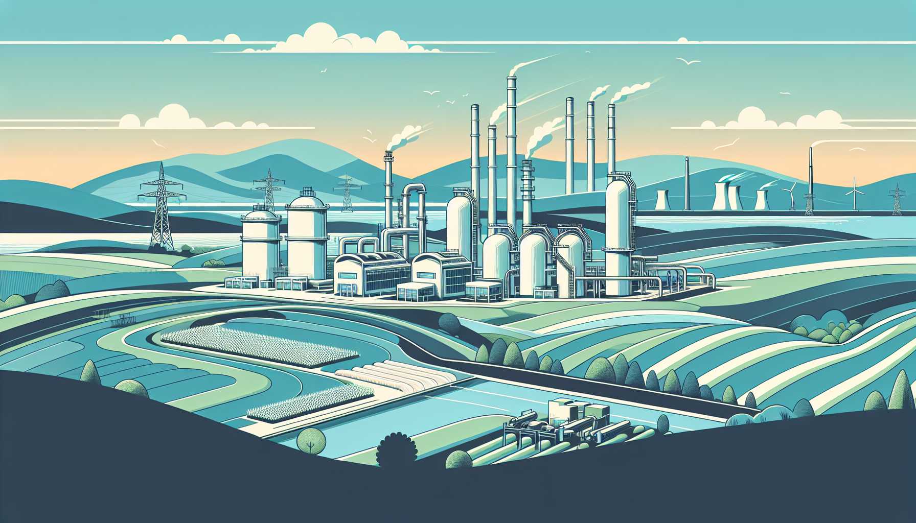 Illustration of carbon capture technology