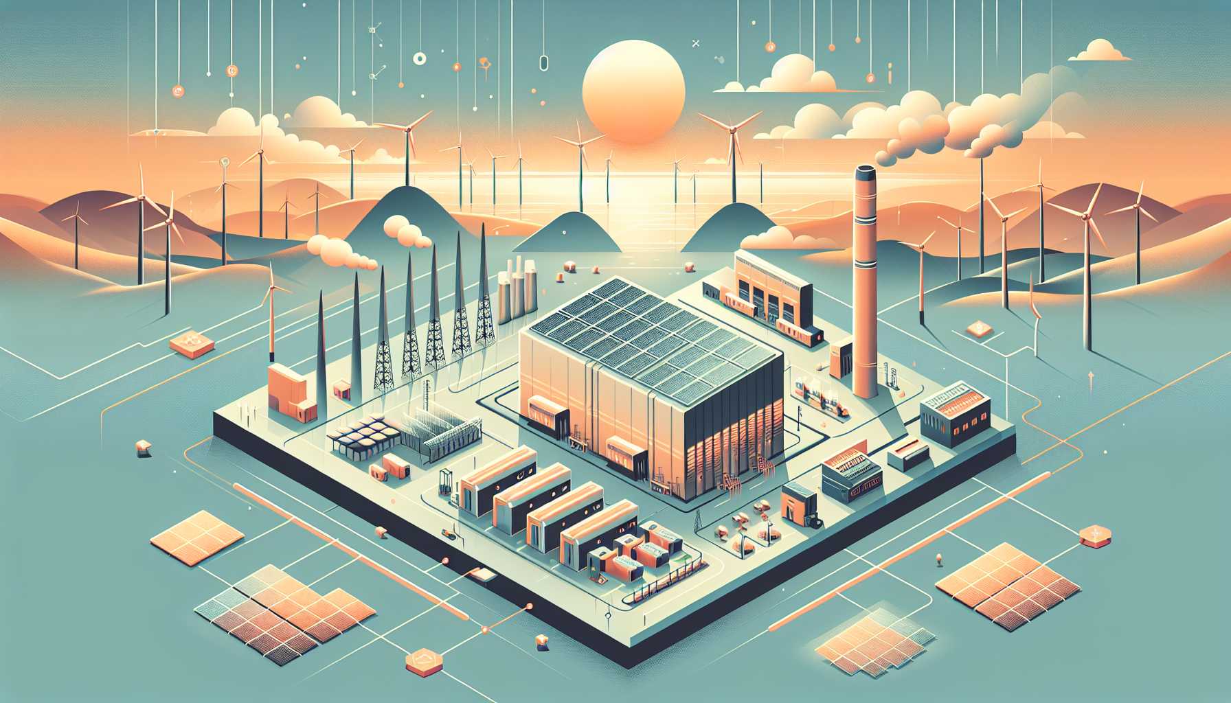 Illustration of energy storage facility