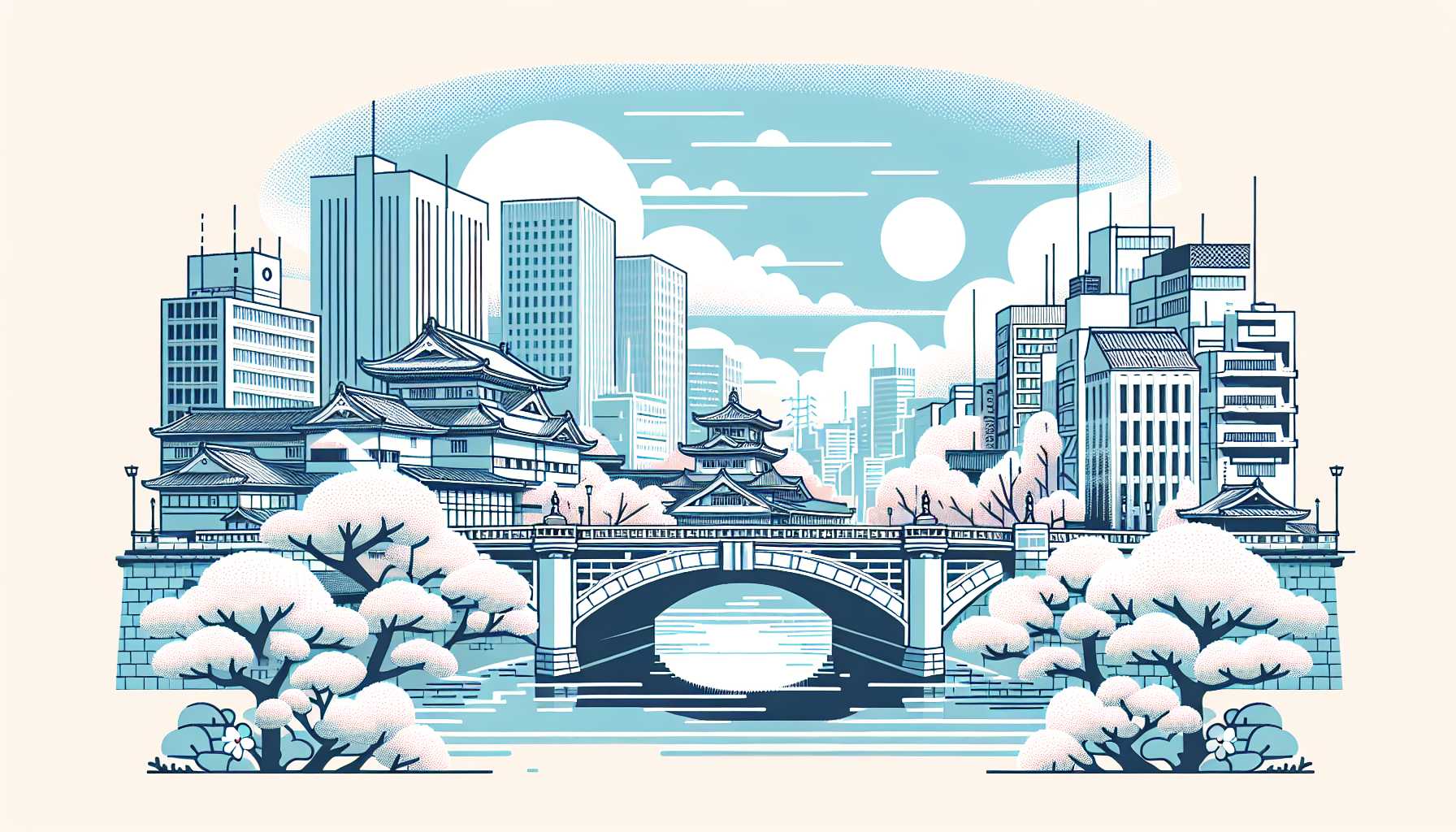 Illustration of Nihonbashi bridge