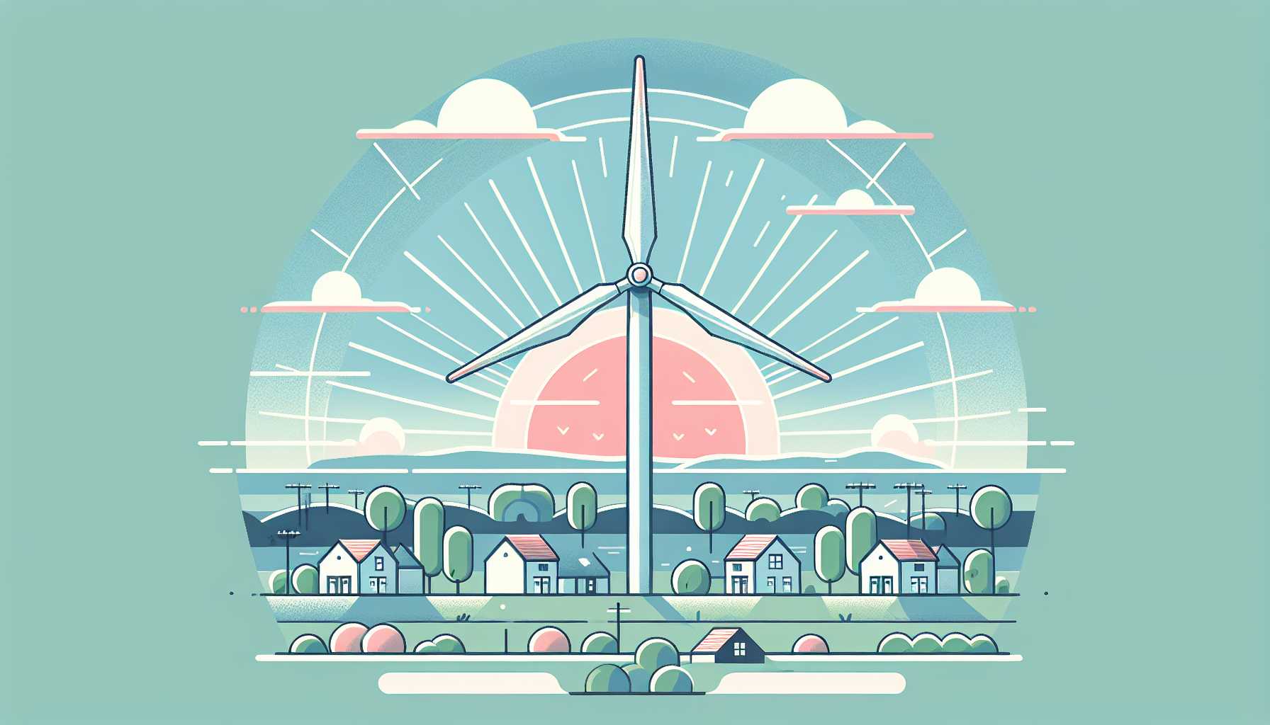 Illustration of a wind turbine