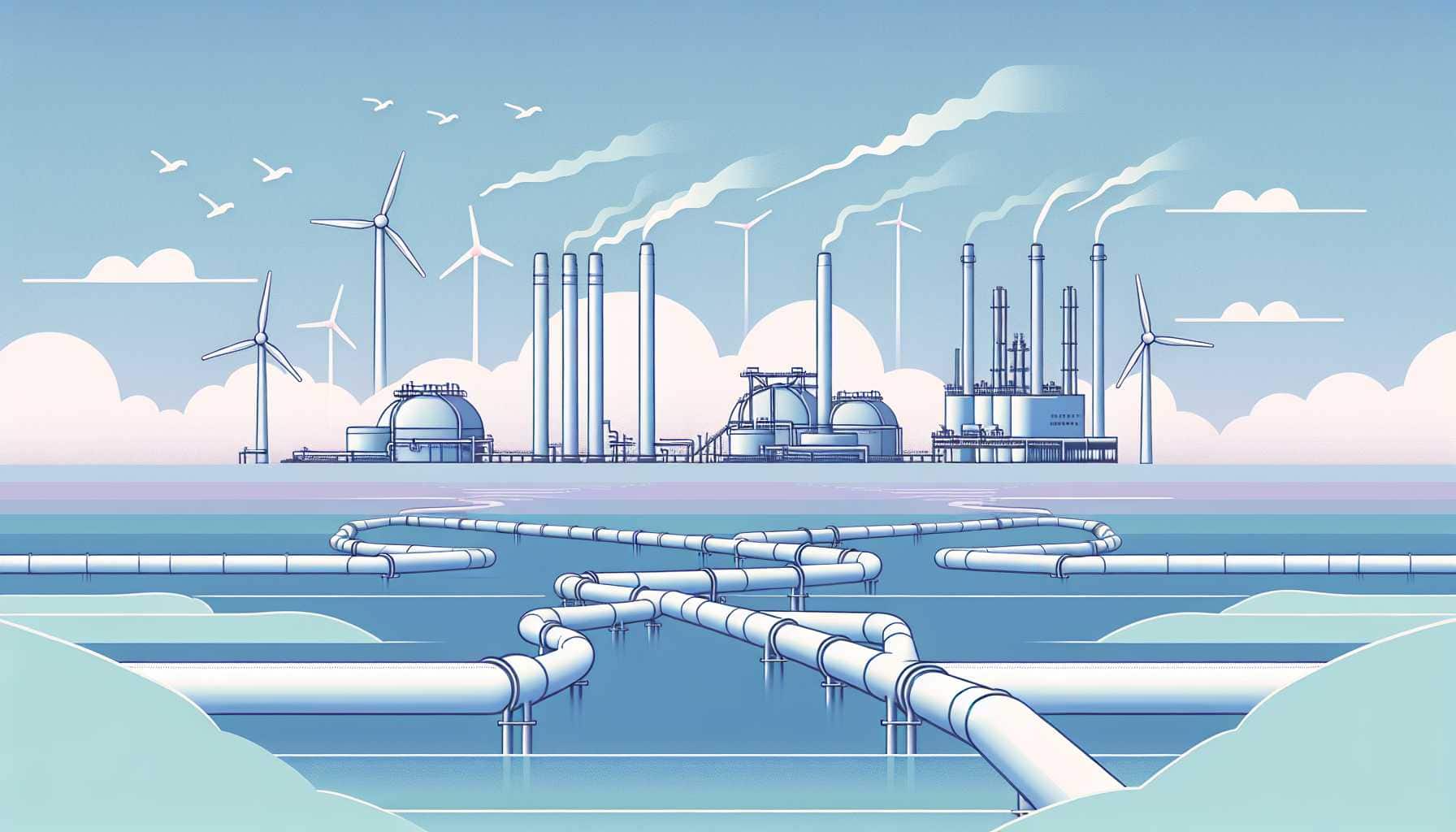 Illustration of carbon capture facility