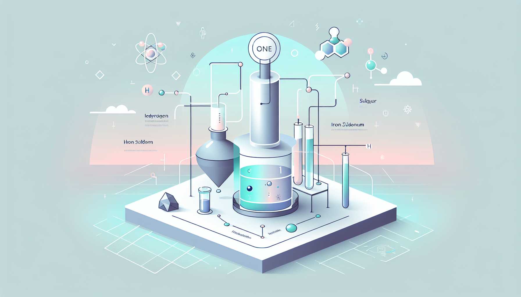 Illustration of lab transforming sewer gas