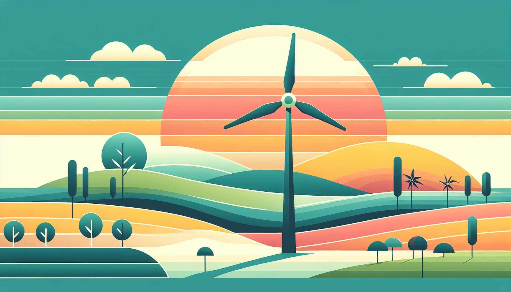 Illustration of a wind turbine