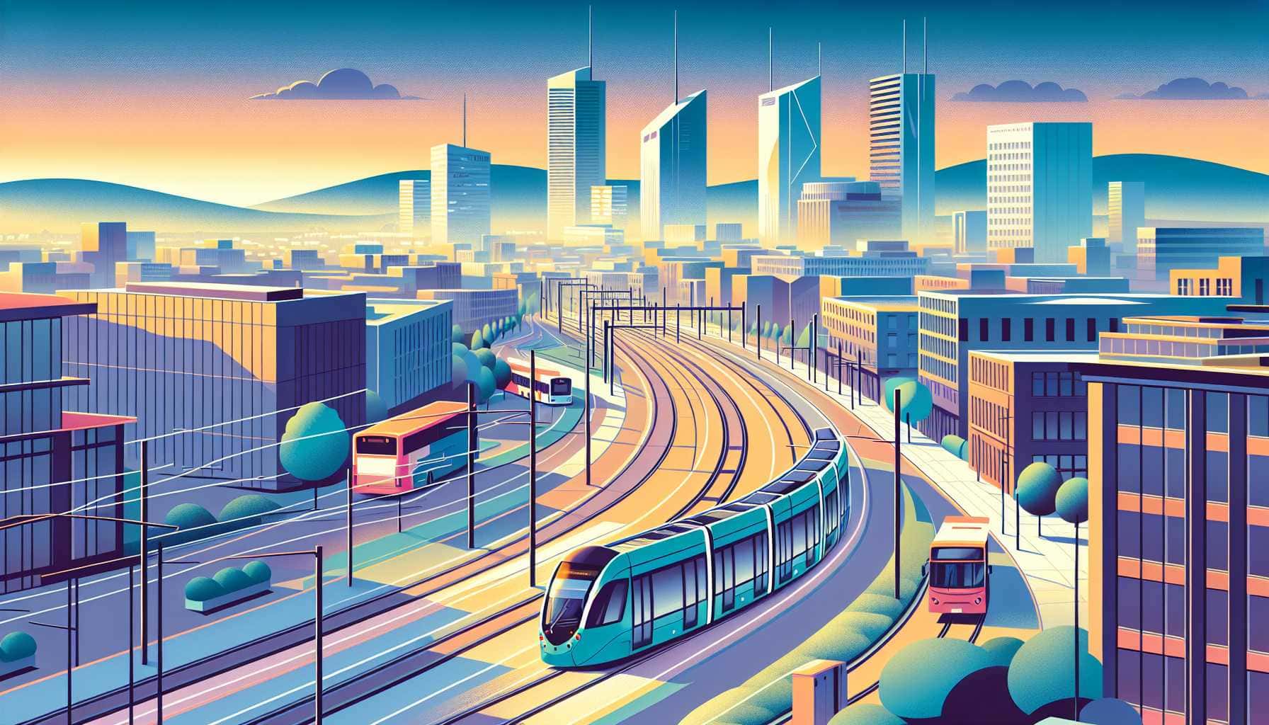 Illustration of urban transport network