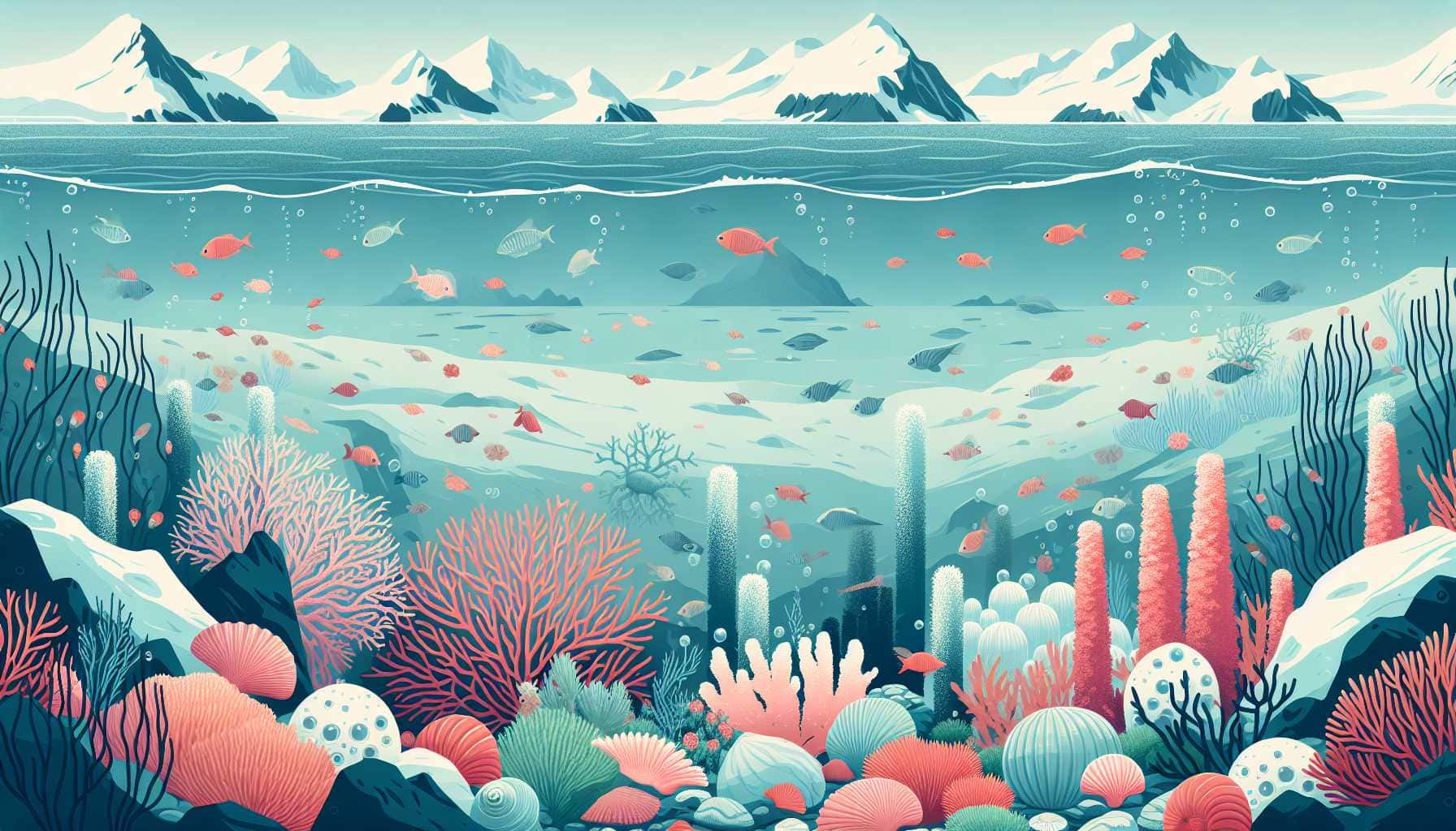 Illustration of vibrant coral garden