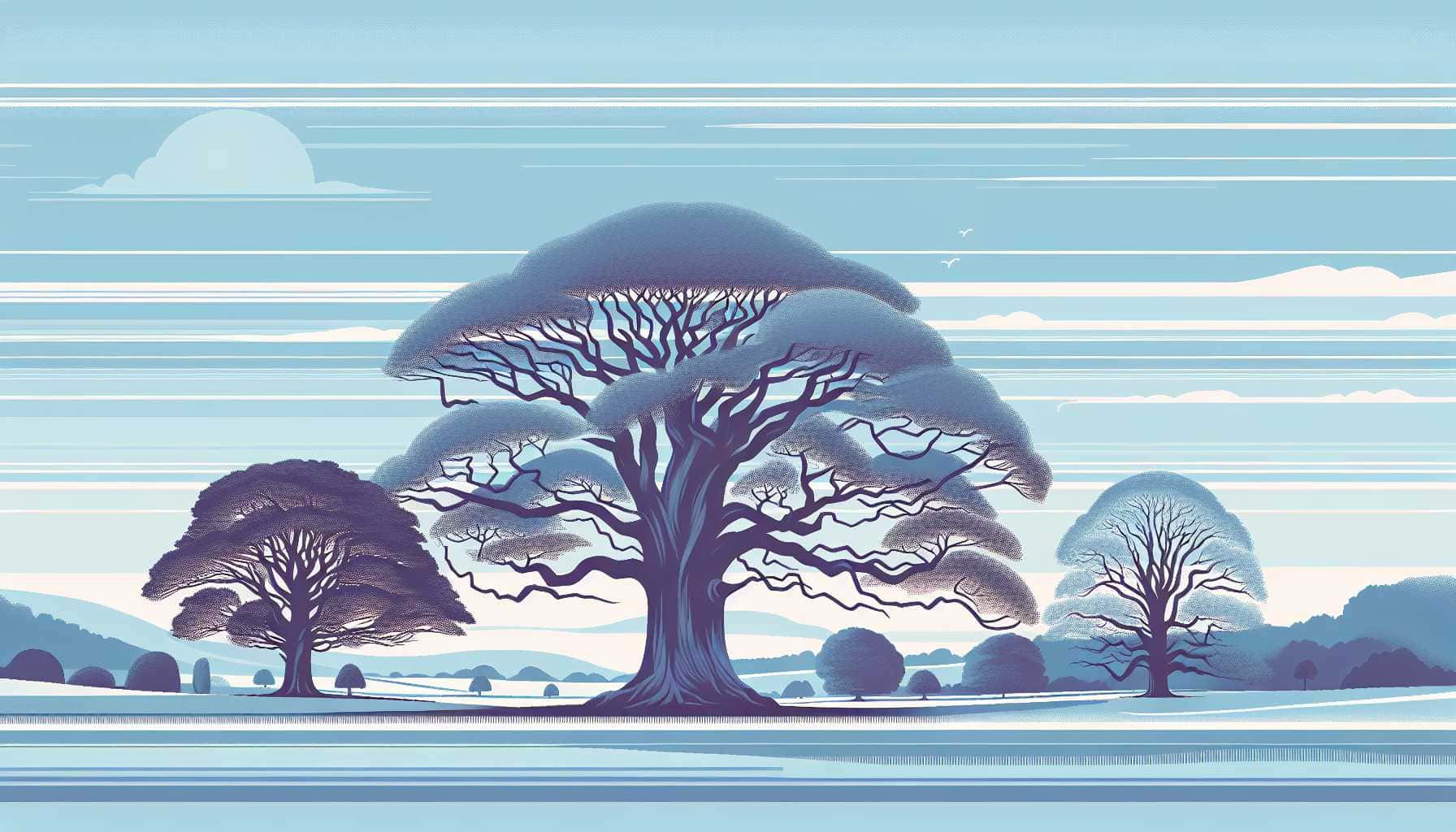 Illustration of ancient trees