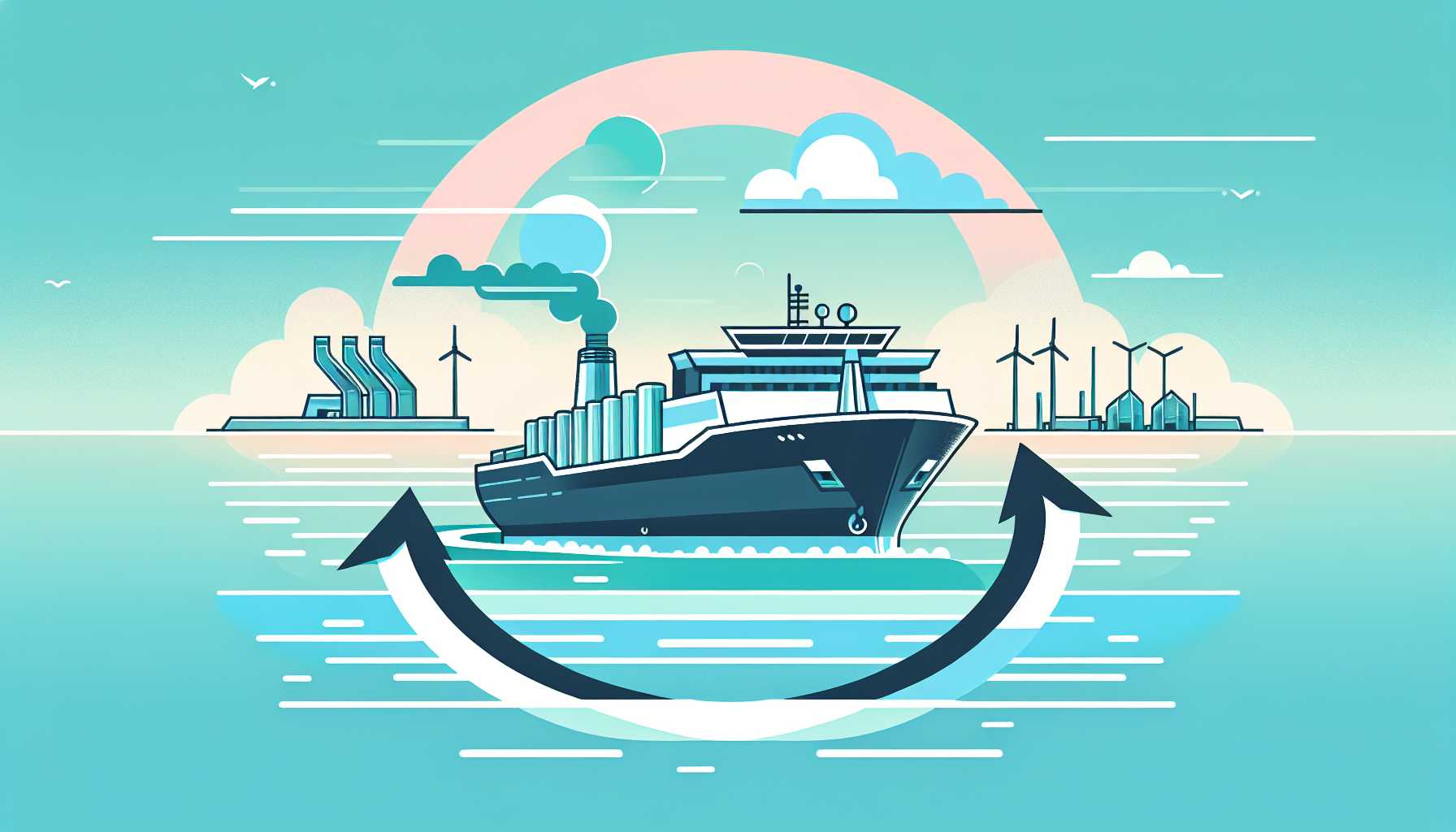 Illustration of commercial vessel