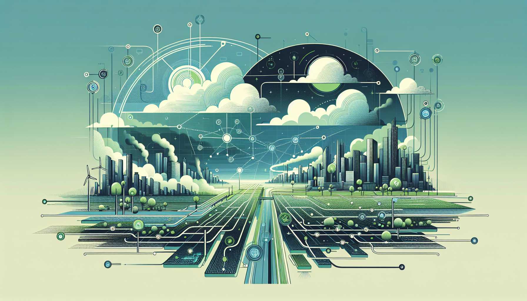Illustration of a digital carbon market