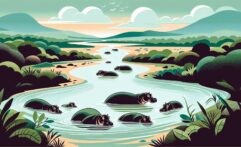 Zambia’s Kafue River Shelters 2,400 Hippos in Last African Stronghold