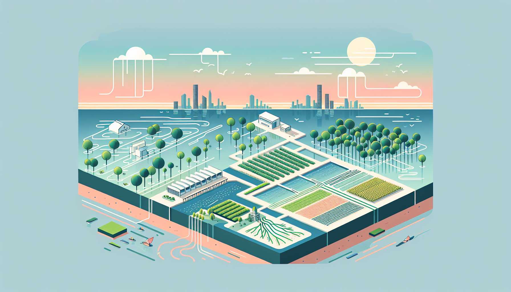 Illustration of resilient community infrastructure