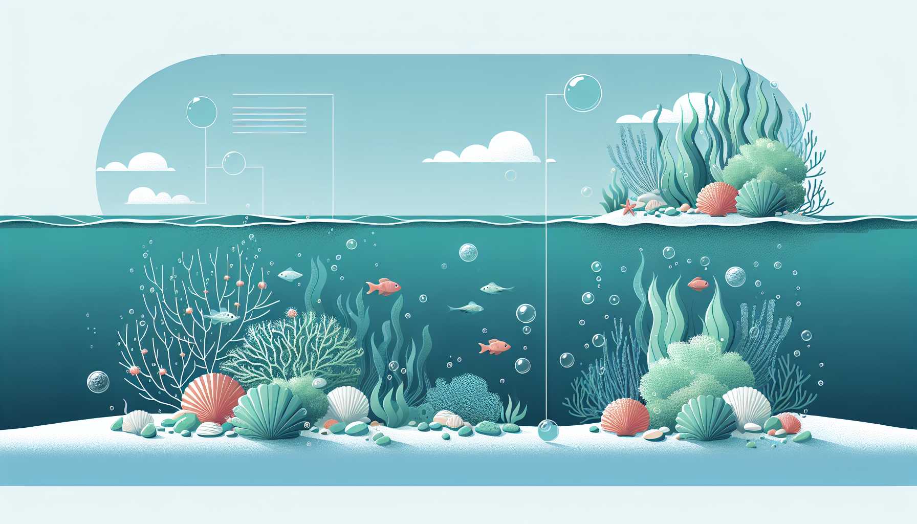 Illustration of serene marine environment