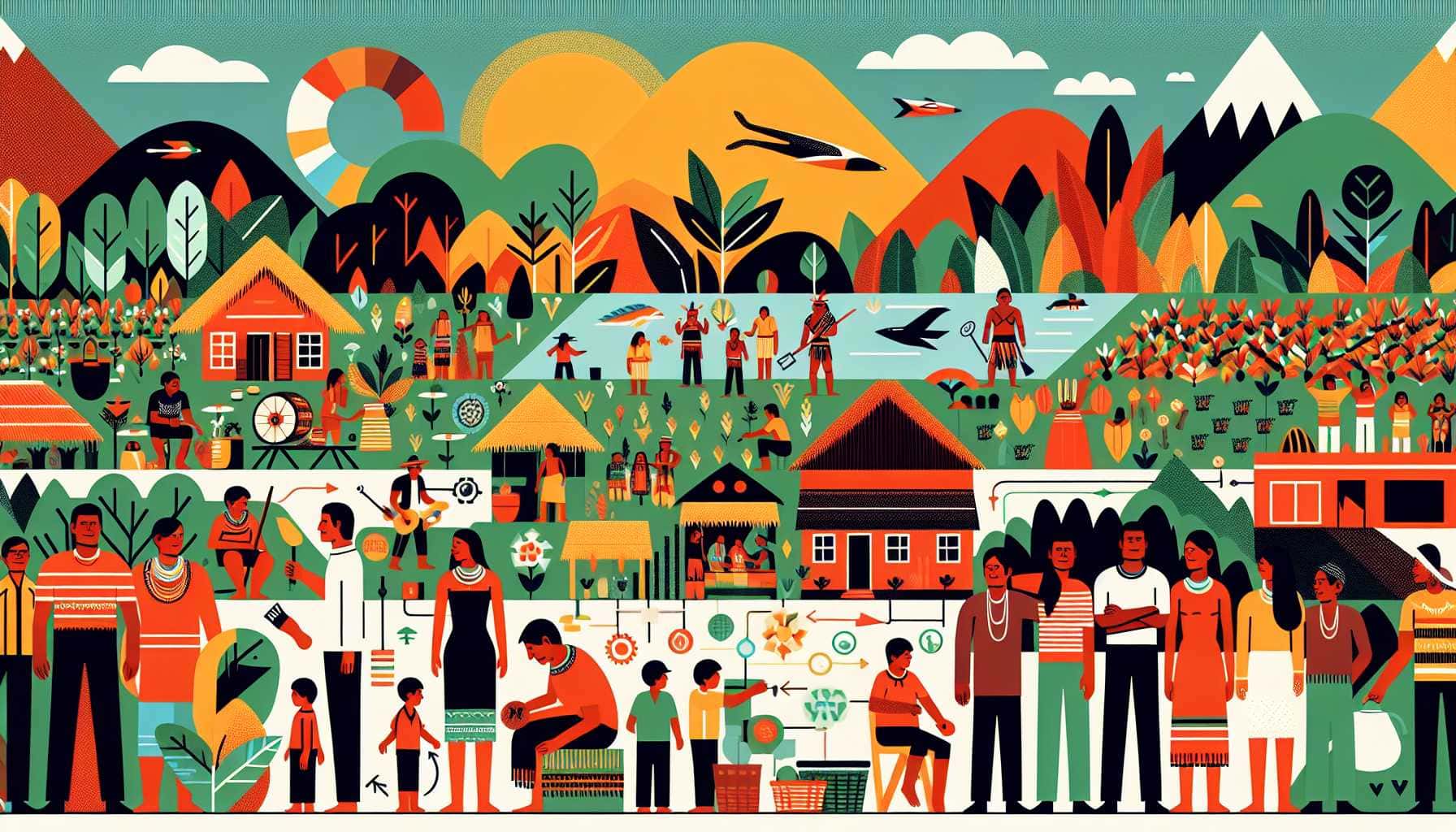 Illustration of Indigenous economic activities