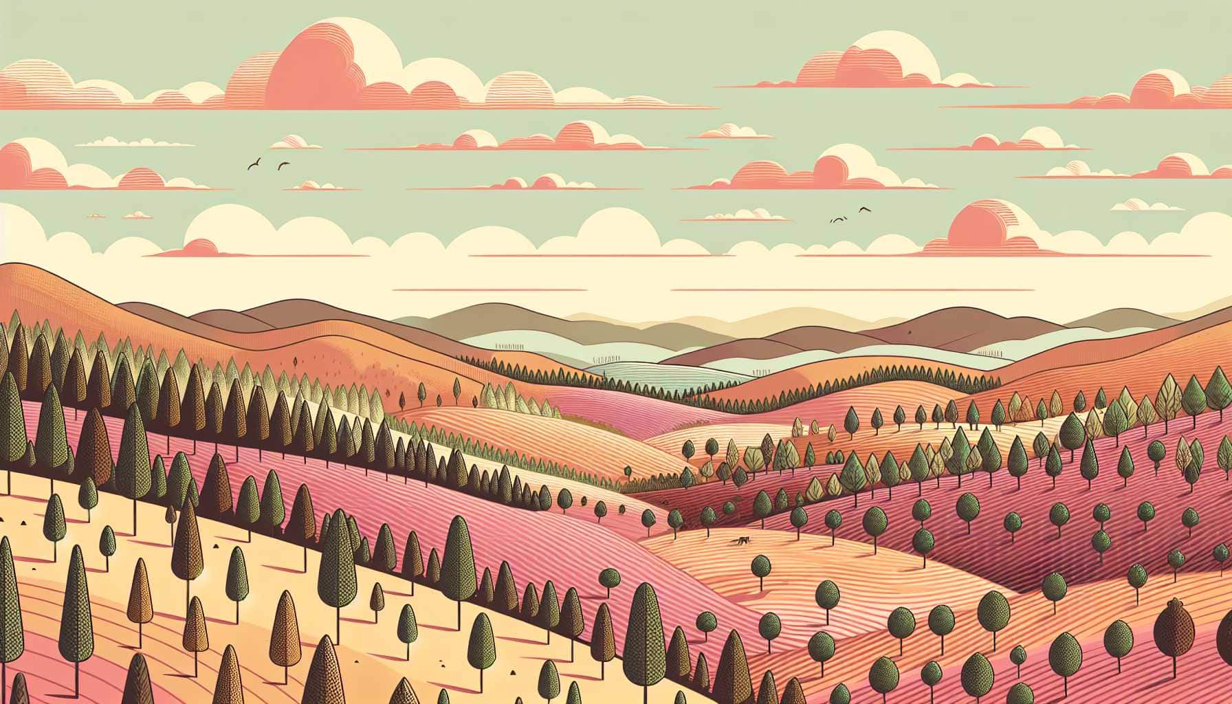 Illustration of a new forest